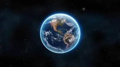 地球悬浮太空 太空 地球 科幻 4K