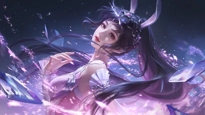神秘女战士的夜色幻想 夜晚 幻想 神秘 4K