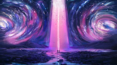 星河之门 宇宙 科幻 紫色 4K