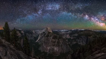 星空下的山峦 星空 山景 自然 8K