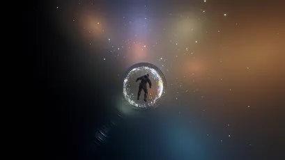 宇宙中的孤影 太空 科幻 孤独 2K