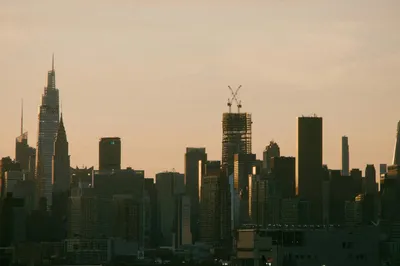城市天际线 城市 建筑 黄昏 4K