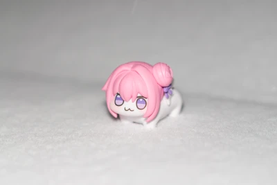 粉色双马尾猫咪玩偶 微距摄影 手办 萌系 4K