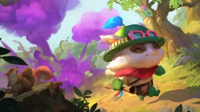 森林中的魔法小猫 卡通 游戏角色 奇幻 4K