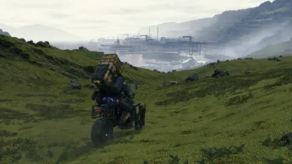 荒野机车行 科幻 机甲 绿色草地 4K
