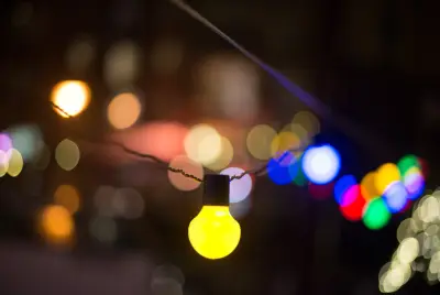 夜景灯光串 夜景 灯光串 散景 4K