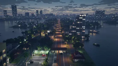 夜幕下的城市 城市 夜晚 现代 4K