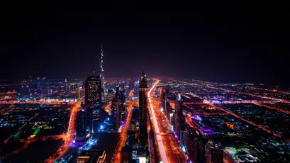 璀璨都市夜景 城市风光 夜景 航拍 4K