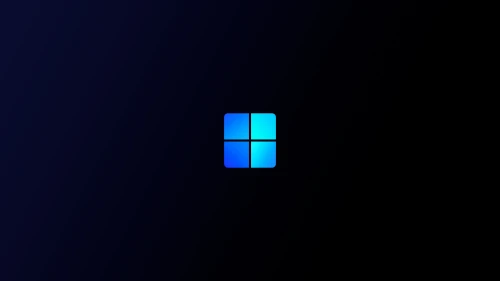 Windows标志徽 科技 品牌标识 蓝色调 4K