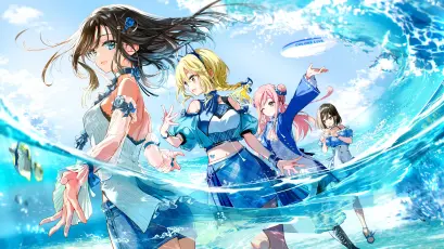 水下少女 水下 二次元 蓝色 2K