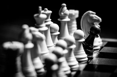 黑白棋局 国际象棋 黑白摄影 静物 SD