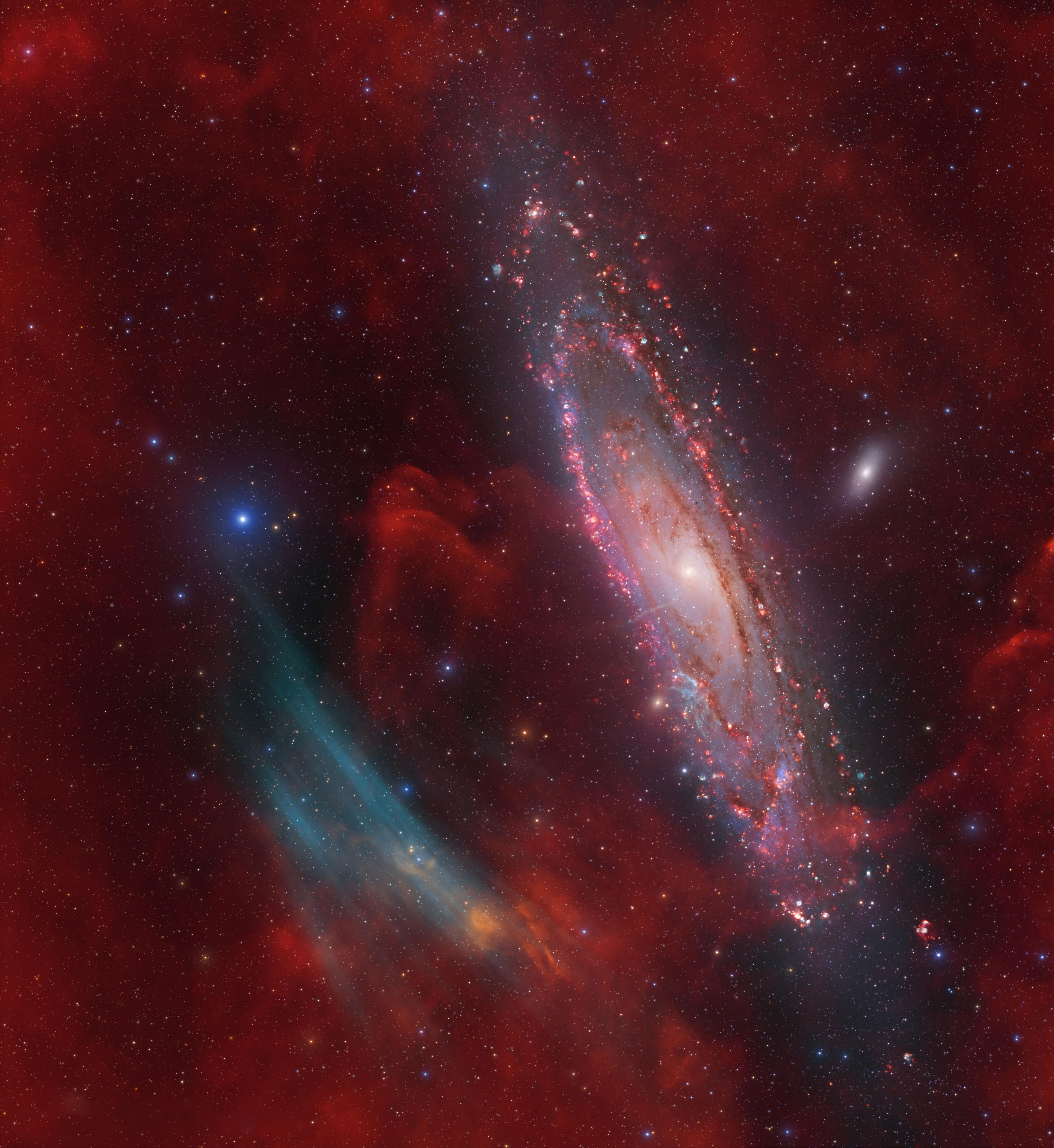 红色星系深空 星系 深空 红色宇宙 8K