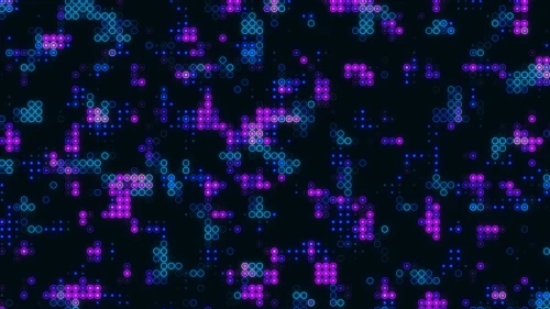 霓虹点阵 抽象 科技 蓝色 4K
