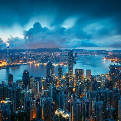 璀璨都市夜景 城市风光 夜景 摩天大楼 4K