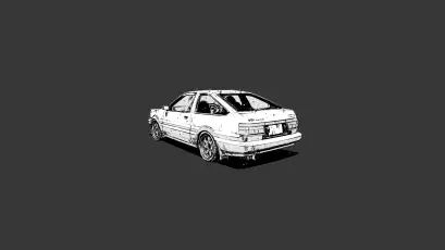 黑白汽车插画 汽车 插画 黑白 4K