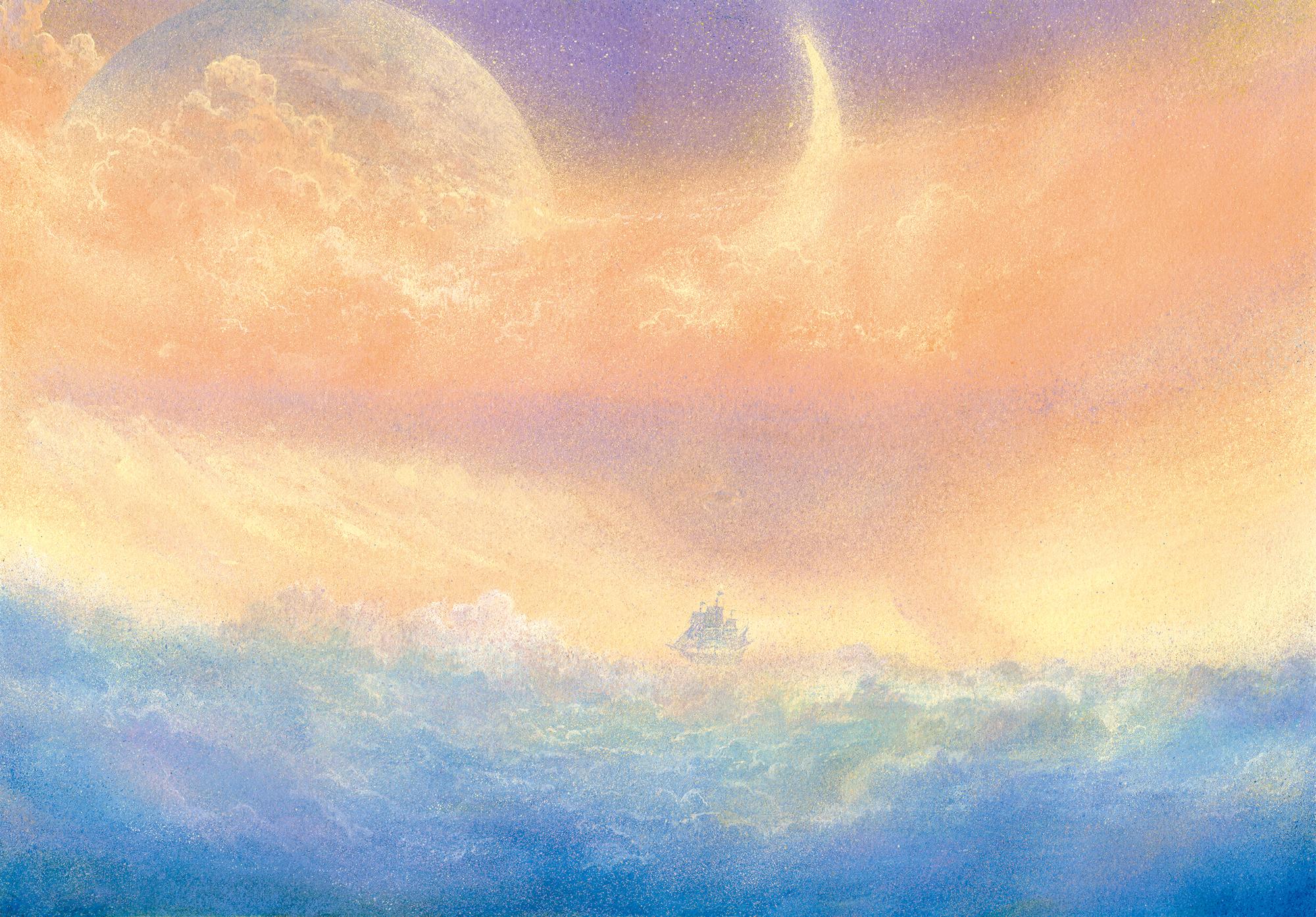 梦幻海景 幻想 海洋 船只 1080P